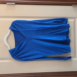 Women's size L Gap blue hooded long sleeve